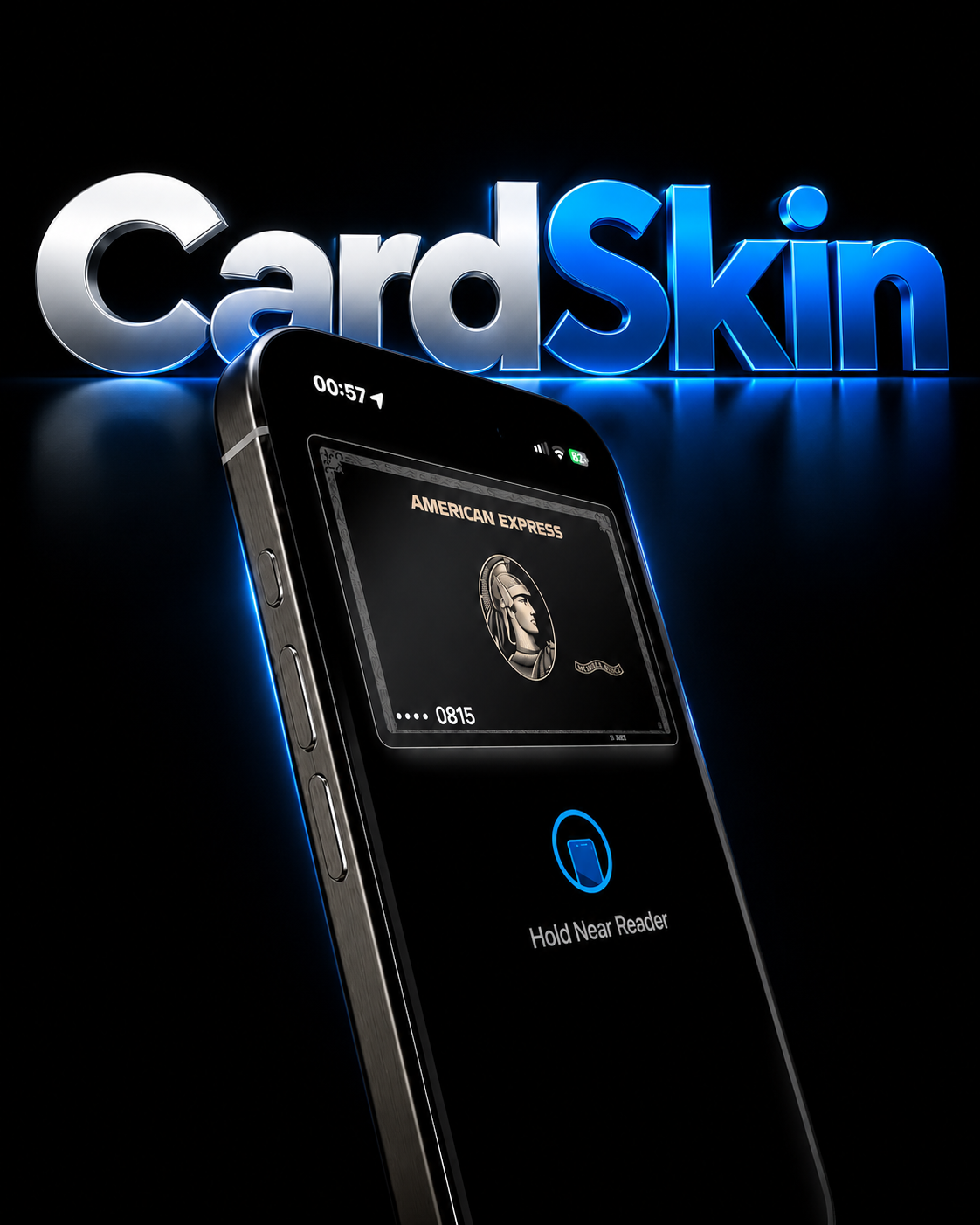 iPhone with a CardSkin custom card